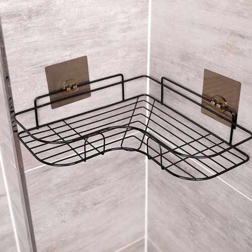 Bathroom Wall-mounted Corner Frame Shower Shelf Wrought - 图3
