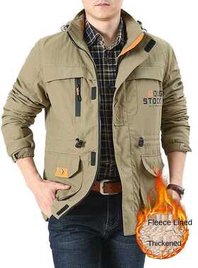 2022 Outdoor Assault Suit Winter Plush Thick Men's Coat Wind