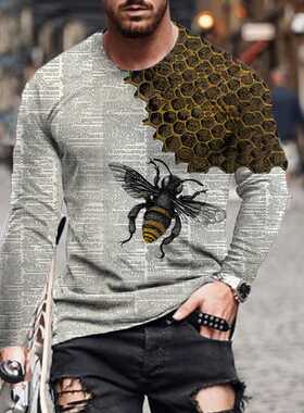 2022 new European and American summer hip-hop men's 3D t-i