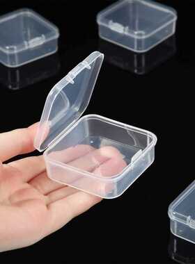 6Pc Mini Boxes Square Clear Plastic Jewelry Storage Case Con
