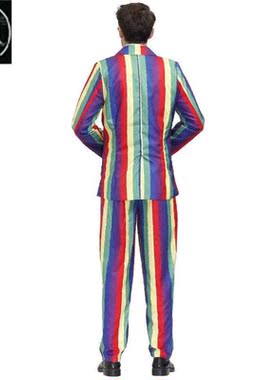 festive costume rainbow rainbow striped men's suit