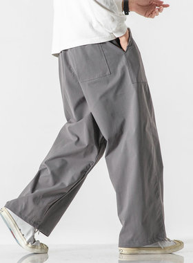 New Men’s Cargo Pants Loose Solid Color Man Jogging Sw