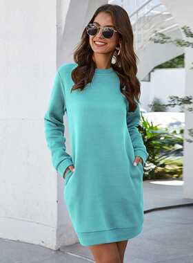 Leosoxs Autumn Winter O Neck Long Sleeve Women's Sweatshirt