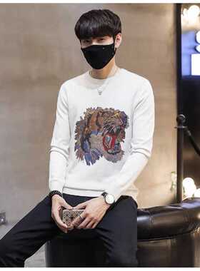 Fall/Winter Men's Sweater Oversized Knit Pullover Youth Hip