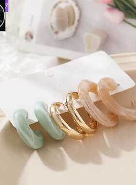 women's european and america exaggerated circle earrings耳饰