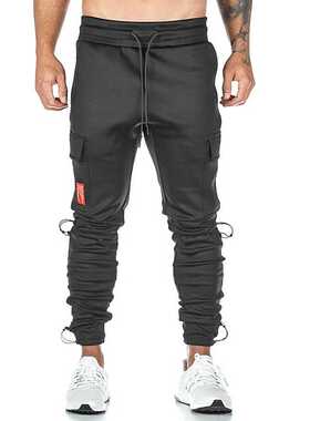Men's fashion knitting fitness sweatpants outdoor gym runnin