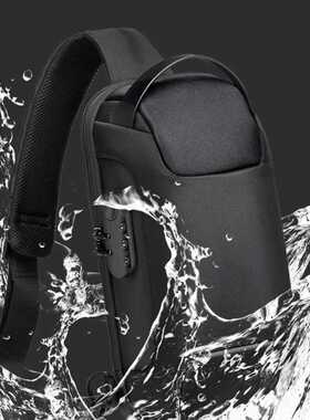 Men's Waterproof USB Oxford Crossbody Bag Anti-theft Shoulde