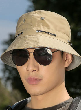 Solid Color Bucket Hat Summer Foldable Men Women Sunscreen F