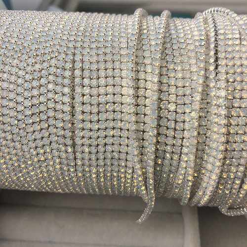 ss6 rhinestone cup chain opal colored base,fashion DIY jewel - 图2