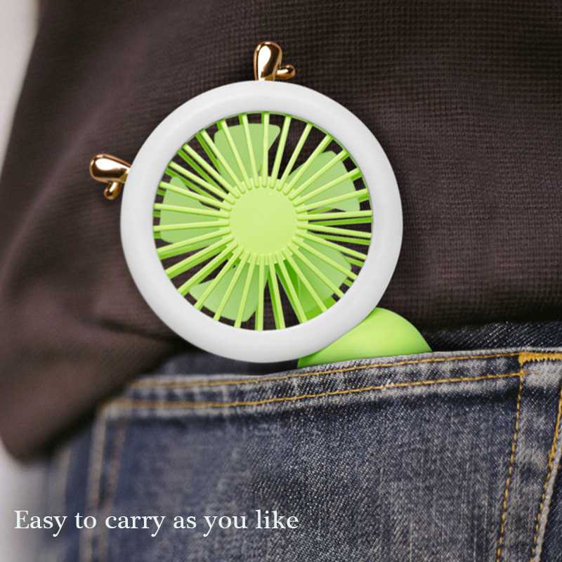 Mini Portable Fan USB Rechargeable Night Light Cooling Handh - 图2