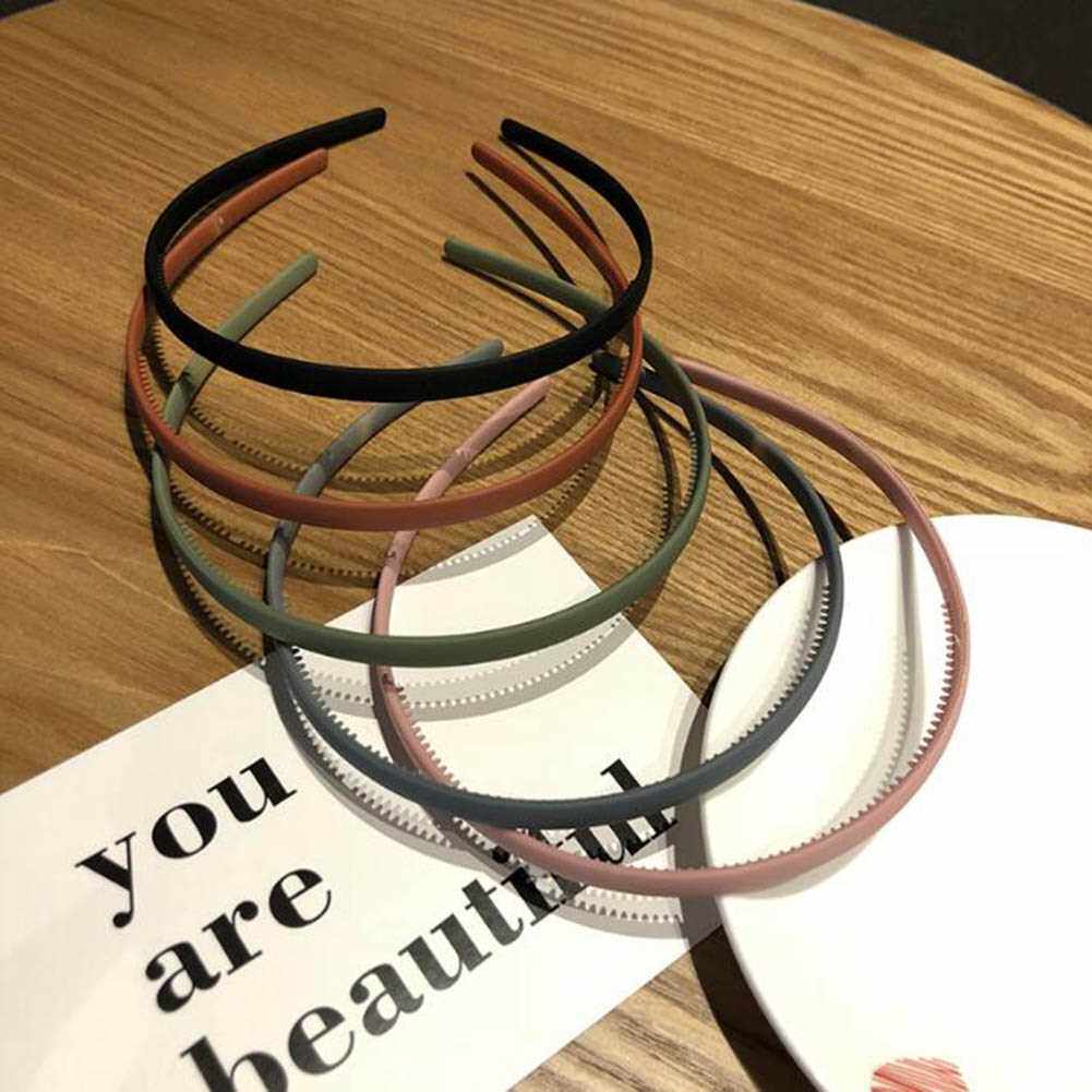 Solid Female Frosted Bezel Headband Turban Hairband For Wome