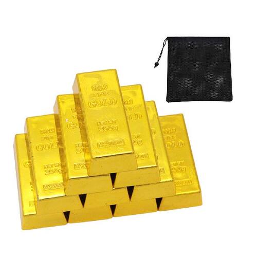 Fake Gold Bar Bullion Door Stop Golden Brick Tricks Prop - 图0