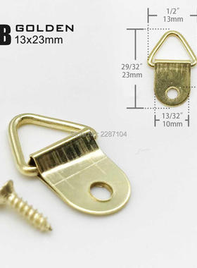 50pcs Golden Silver Black Triangle D-Ring Hanging Oil Painti
