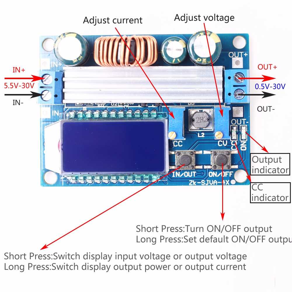 Step Down Up DC DC Step-down/Up Buck Boost Power Supply Modu - 图0