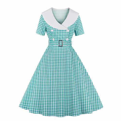Audrey Hepburn Dress vestidos 50s Polk Dots Rockabilly dress - 图0