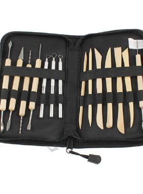 14 Pieces Wooden Metal Wax Pottery Clay Carving Modeling Too