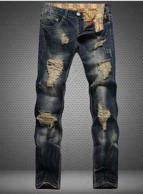 Original brand men's denim pants Men Biker Cowboy Trousers H