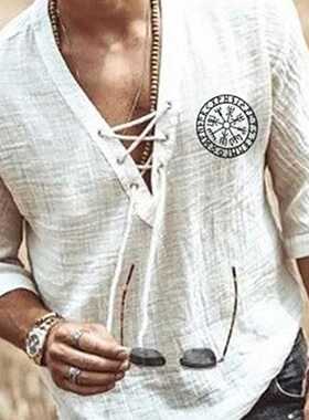 SHUJIN New Mens Spring Summer Casual Shirt Short Sleeve Cott