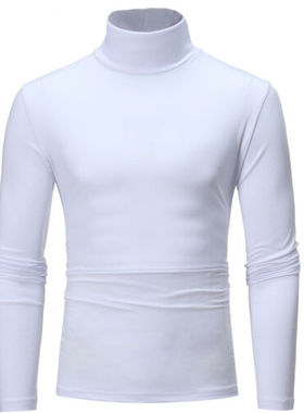 Men's Winter Warm Long Sleeve Cotton Cotton High Neck Pullov