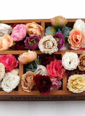 10PCs 4cm Artificial Flowers Head Silk Peony Fake Flowers Fo