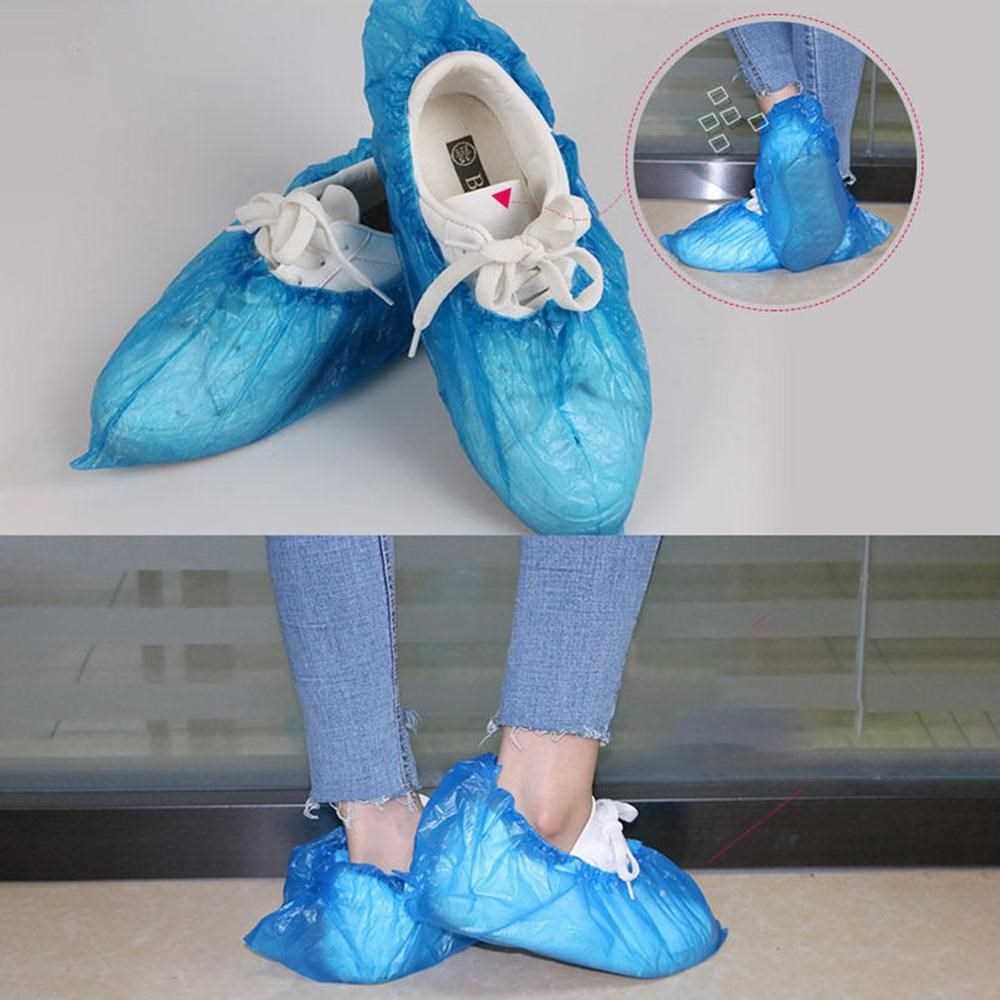 100 pcs/ag Disposale Cycling shoe cover plastic foot cove-图0