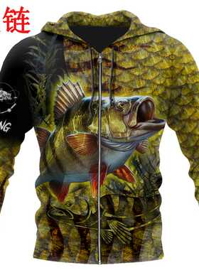 Men's Hoodie 3D Printing Yellow Top Fish Series Set Harajuku