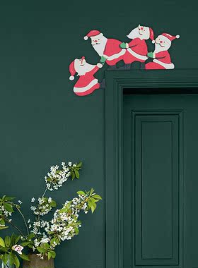 Christmas Wooden Door Ornament Merry Christmas Decorations F