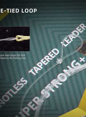 SF 6 PCS Nylon Tapered Leader Pre-tied Loop Fly Fishing Line