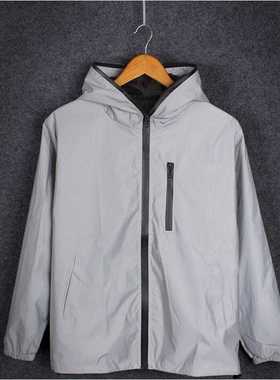 Hot Men's Full Reflective Jacket Light Hoodies Women Jackets