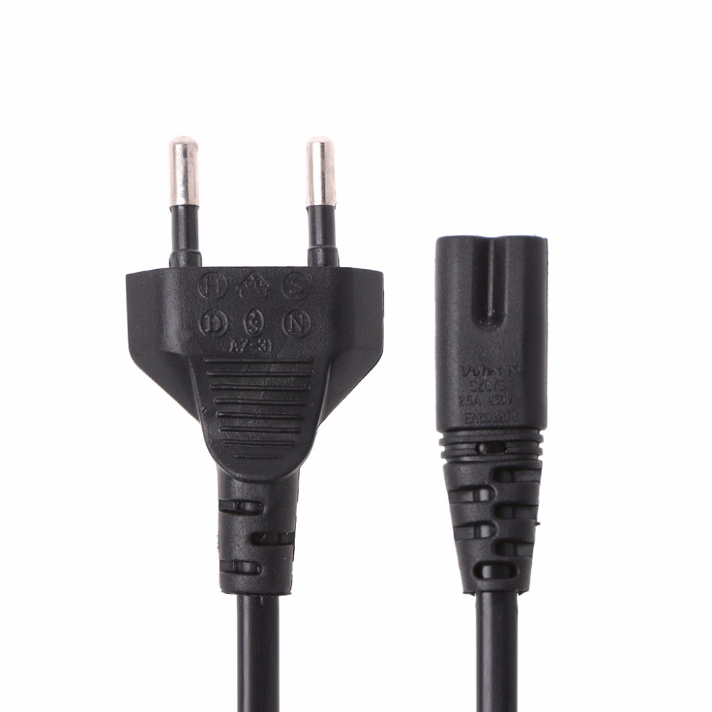 2-Prong Pin AC EU Power Supply Cable Lead Wire Power Cord Fo-图0