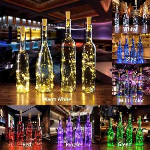 1M Wine Bottle Lights With Cork LED String Light Copper-图1