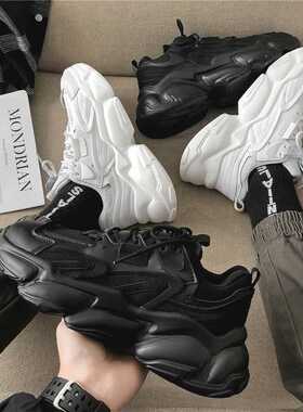 Autumn Men's Platform Sneakers Breathable Men Chunky Shoes T