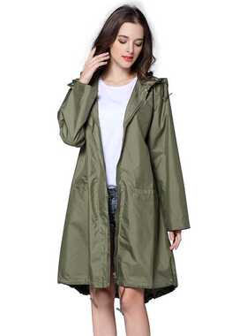7 Colors Trench Coat Style Raincoat Women Outdoor Rain Ponch