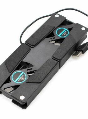 2 Fans Foldable Laptop Cooling Cooler Pad Stand USB Powered