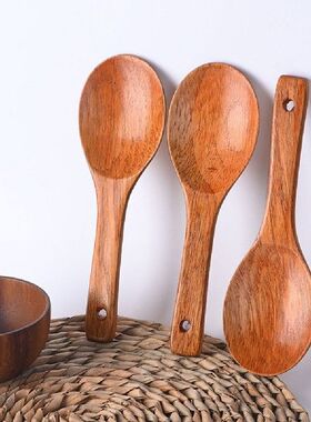 4pcs Kitchen Utensils Home Wooden Spoon Non Stick Rice