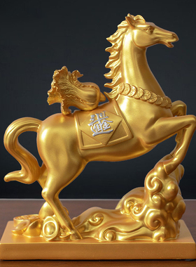 马年马上有钱招财树脂摆件