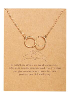 Clavicle chain necklace female 复古字母纸卡蝴蝶合金项链女