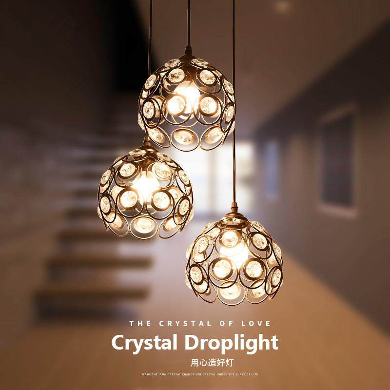 厂家直销现代简约美式饭厅餐桌灯创意蛋糕店吧台圆形水晶灯罩吊灯,淘宝优惠券,粉丝福利购,淘宝优惠卷