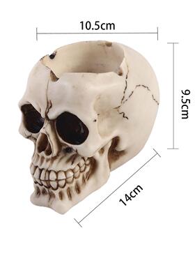 烟灰缸骷颅头个节日礼物居家摆件树脂骷髅头万圣节礼品动物头骨