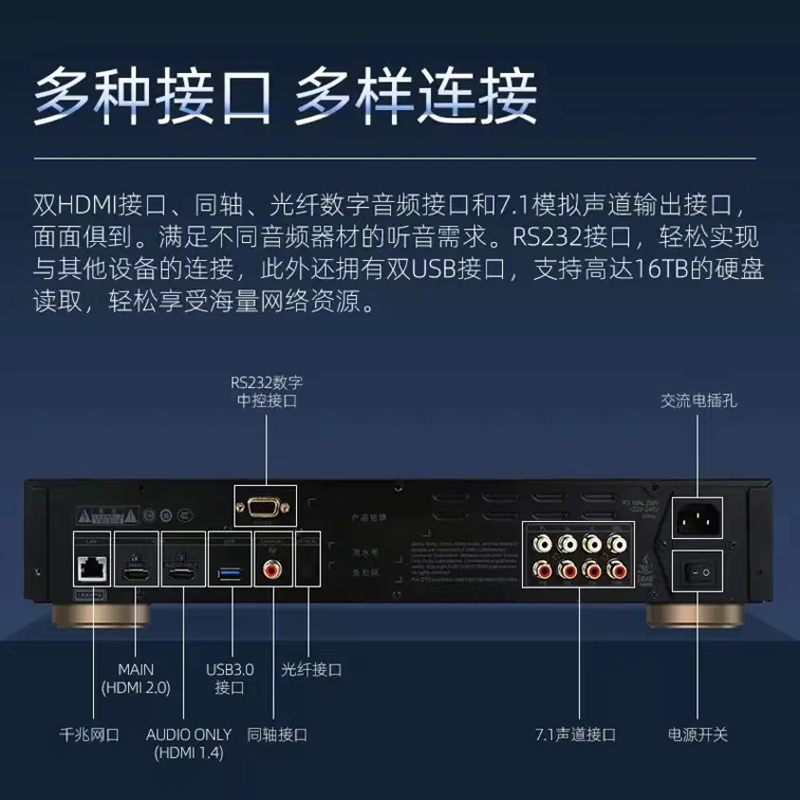 GIEC杰科BDP-G5700真4K UHD蓝光播放机杜比视界HDR高清硬盘播放器 - 图3