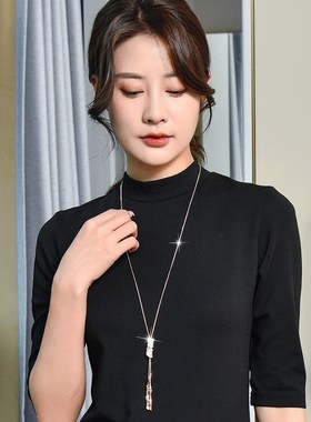 毛衣项炼长款时尚小挂件百搭款颈炼配饰品秋冬吊坠气质高级感装饰