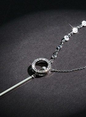 毛衣炼大气高级感长款百搭简约毛衣挂饰项炼女轻奢秋冬搭配饰