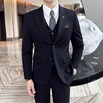 OFF-WIXUK SUPERIOR SENSE SUIT MEN SASHIMI NEW GROOM SUIT SUIT WEDDING GOWN CASUAL BIG CODE POSITIVE DRESS