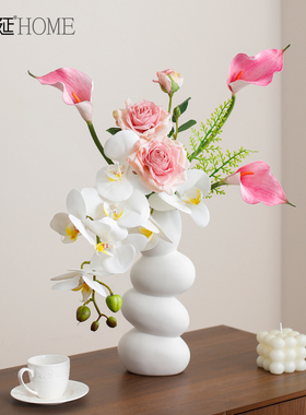 蝴蝶兰把束设计师假花仿真花摆件客厅装饰花餐桌仿生干花插花高档