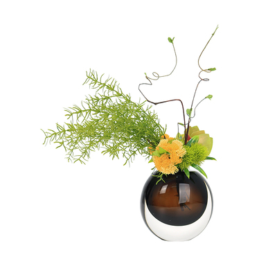 现代轻奢仿真花艺绿植玻璃插花器客厅餐桌售楼处洽谈桌面软装摆件