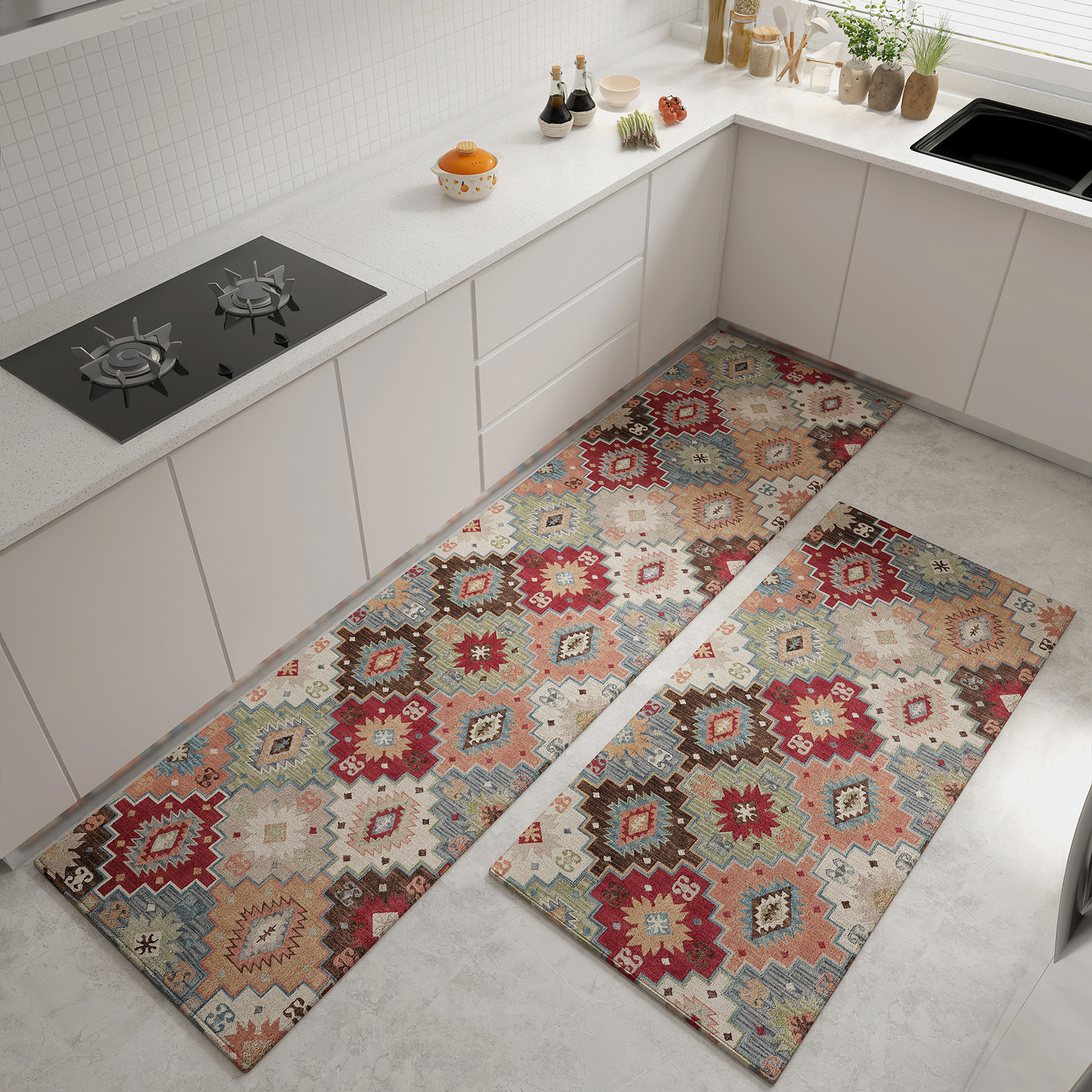 轻奢厨房地垫防滑防油可擦免洗地毯专用耐脏脚垫家用长条吸水垫子,淘宝优惠券,粉丝福利购,淘宝优惠卷