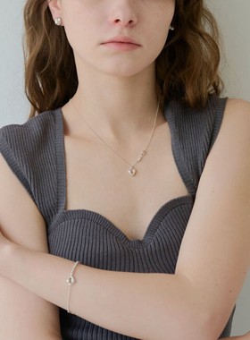 LUCA复古金属风潮流款爱心手链女时尚设计感甜蜜心意相扣心形手链