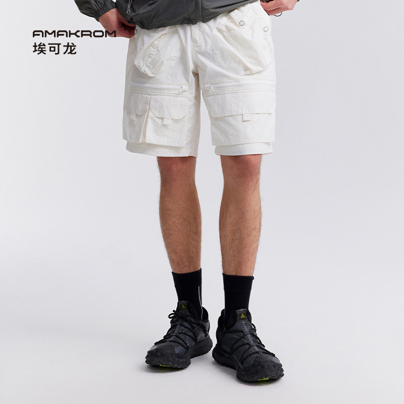 【博主同款】AMAKROM男A埃可龙 户外山系立体多口袋机能工装短裤,淘宝优惠券,粉丝福利购,淘宝优惠卷