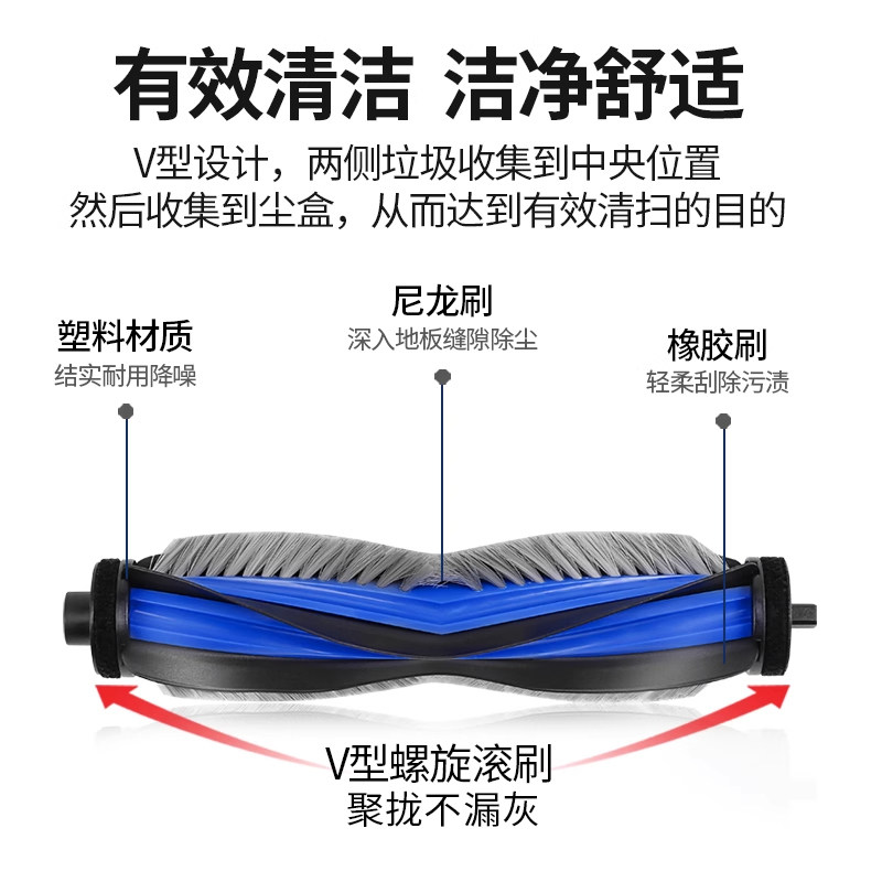 适用于科沃斯T50PRO扫地机配件T50PRO/MAX拖抹布滤芯滚边刷集尘袋,淘宝优惠券,粉丝福利购,淘宝优惠卷