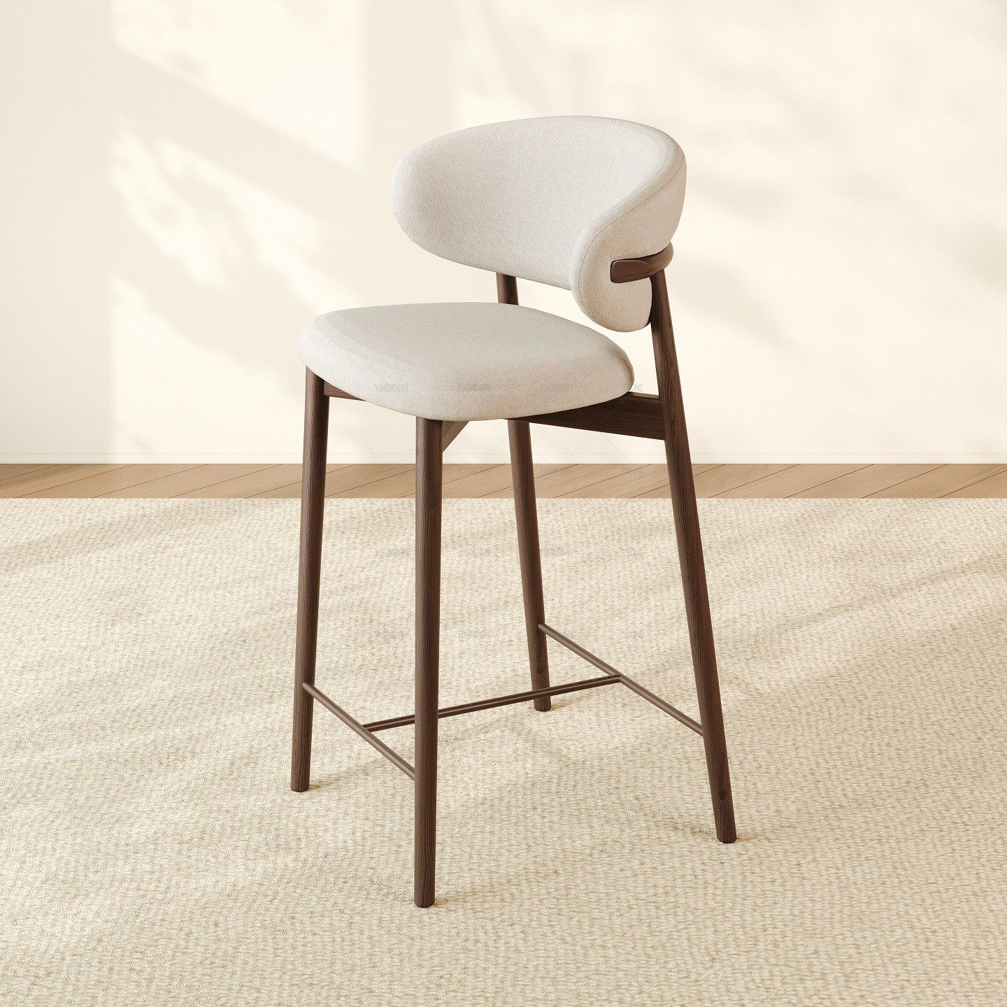 实木高脚凳吧台椅家用白蜡木中古风酒吧椅高脚椅子现代简约餐椅,淘宝优惠券,粉丝福利购,淘宝优惠卷